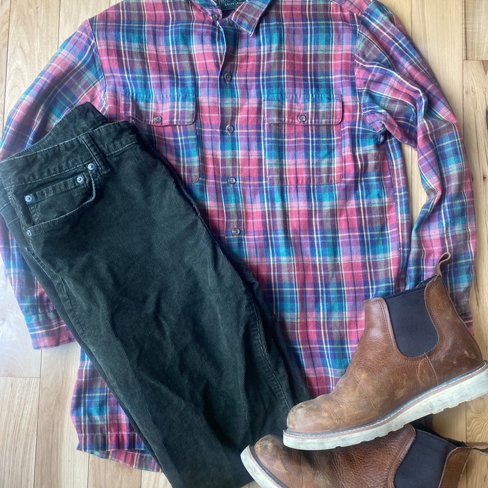 Vintage Ralph Lauren Polo Country Plaid Button Up